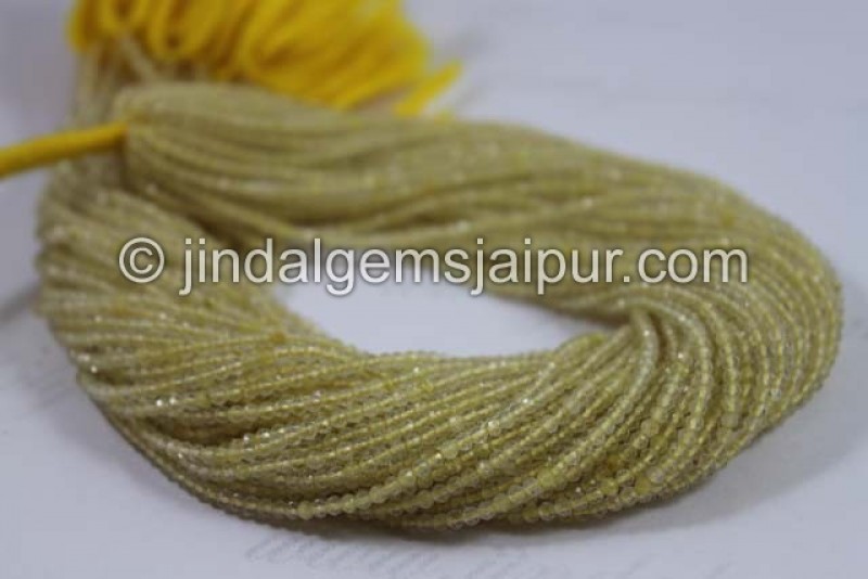 Golden Rutile Micro Cut Round Shape Beads